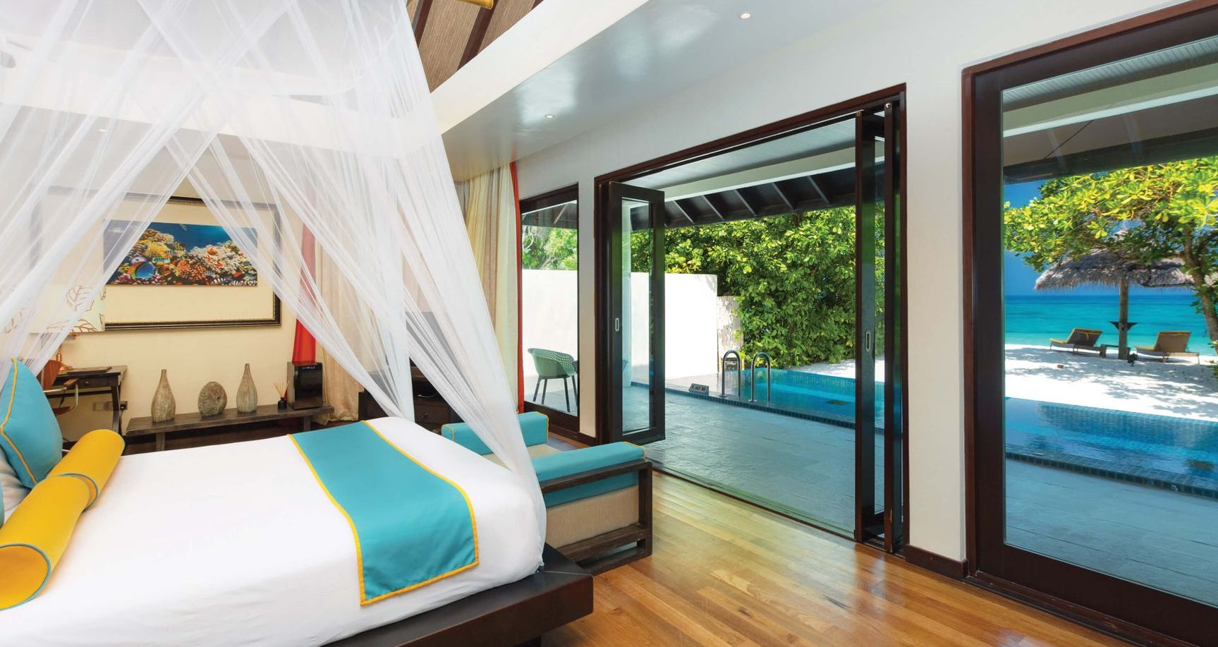 Sunset Beach Villa with Pool at Atmosphere Kanifushi